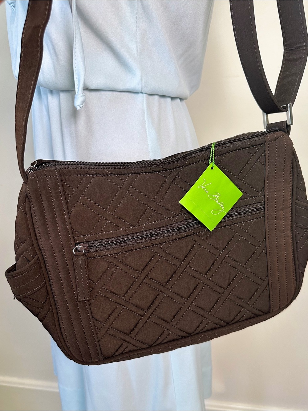 Retired- NWT Vera Bradley Quilted Expresso “On the Go” Bag